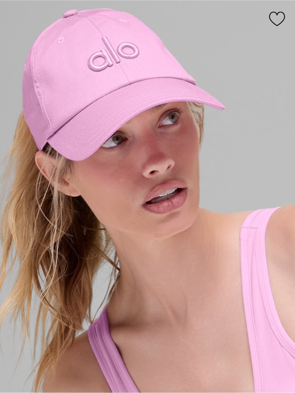 ALO Yoga Off-Duty Cap Candy Heart Pink Limited Edition NWOT